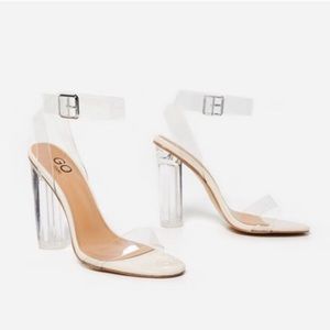 Clear dress sandals
